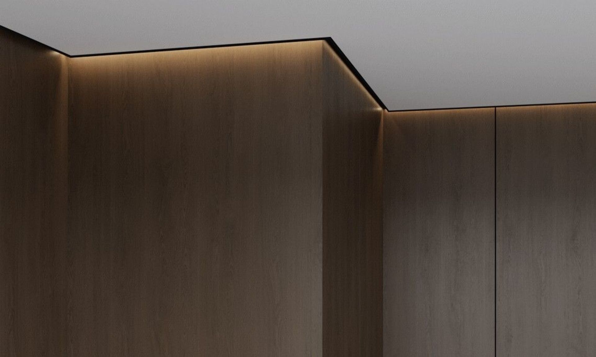 Плинтус теневой потолочный ПТП02