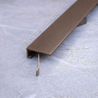 Алюмин. микроплинтус МП16 напольный шампань/матовое 2.5м, шт.