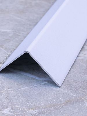 Алюмин. уголок без отверстий У40 белый/муар 2,7м, шт.